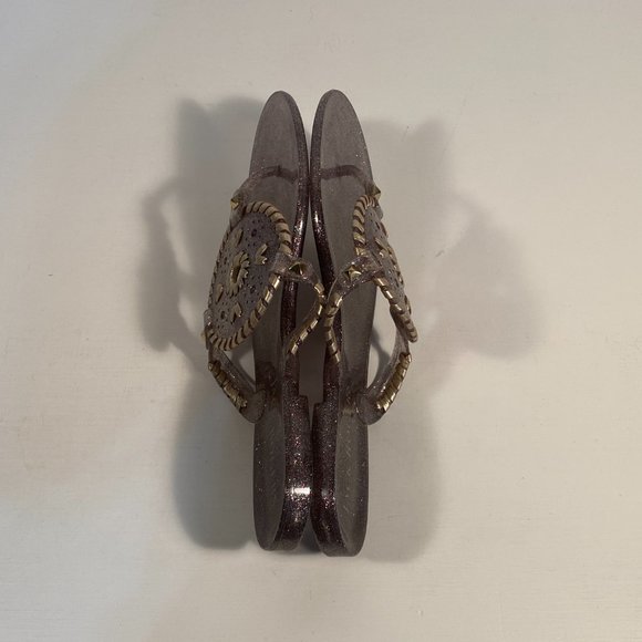 Jack Rogers Sparkle Rubber Jelly Thong Sandals Women Size 9 - Picture 6 of 8